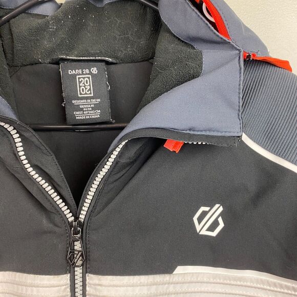 Dare2B ski jacket men's m orange long sleeve‎ detachable hood STAINED - Picture 2 of 10